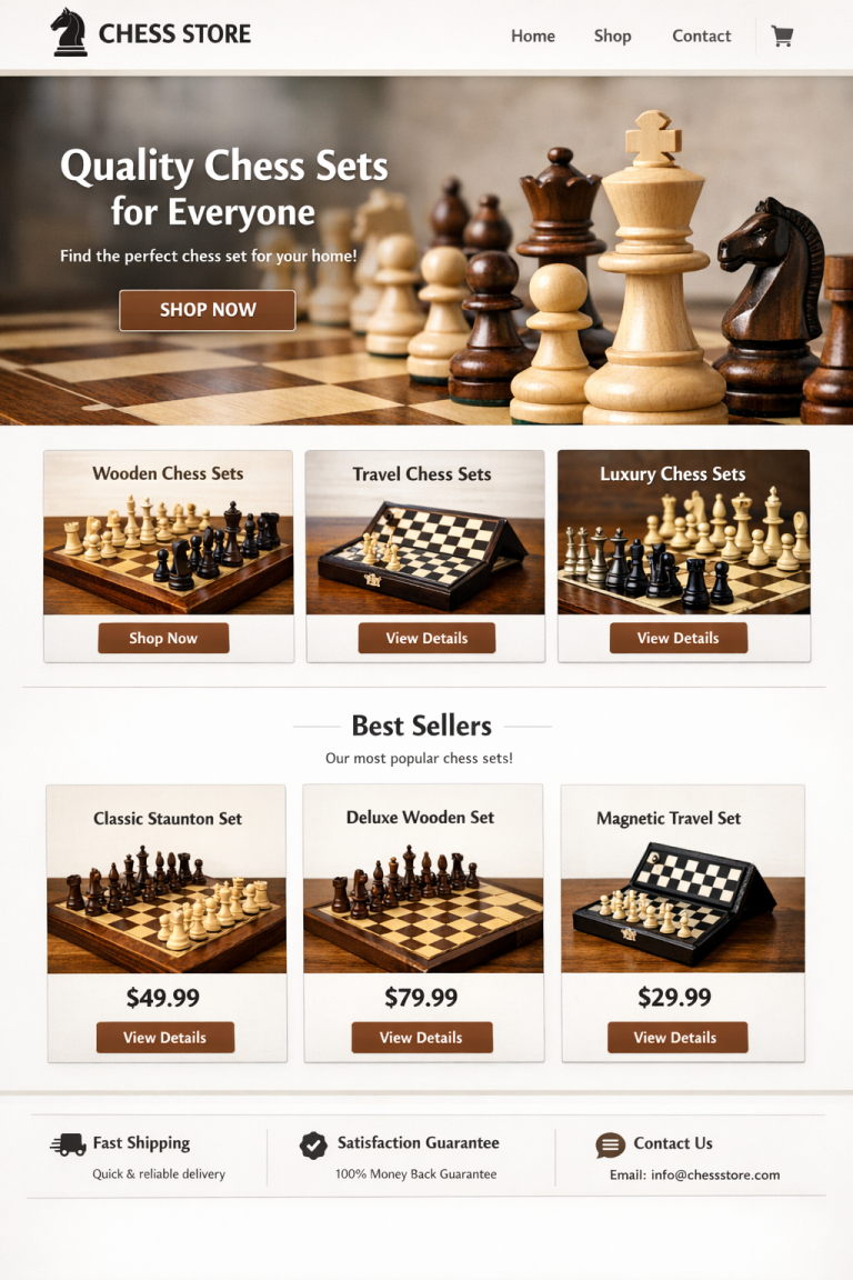 Simple chess website